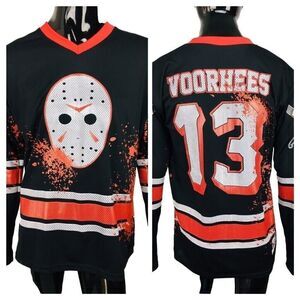 Friday the 13th Jason Voorhees Bloody Hockey Mask Jersey Shirt Halloween